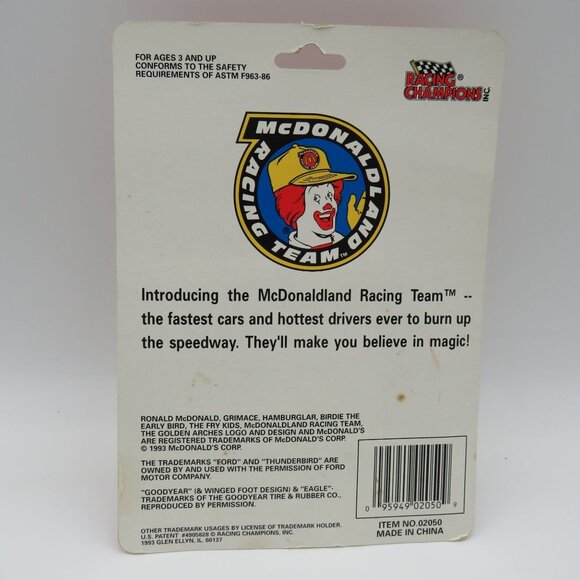 Set 4 Vintage McDonalds Racing Champions 1994 Die Cast Cars Original Packaging - Picture 5 of 16